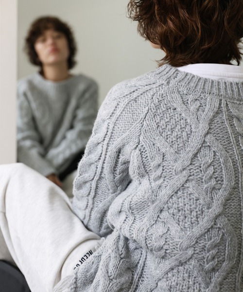セール】裾フリンジケーブルニット（ニット/セーター）｜select MOCA