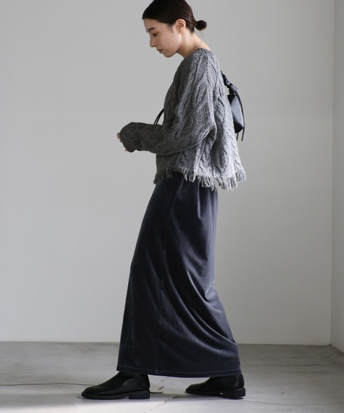 セール】裾フリンジケーブルニット（ニット/セーター）｜select MOCA