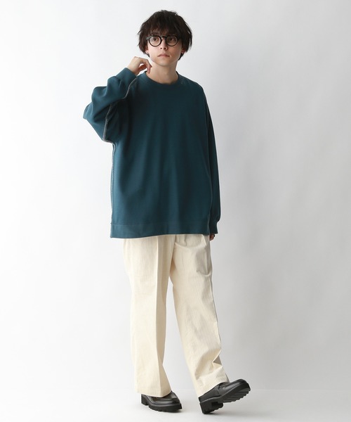 トップステッチクルーネックスウェット