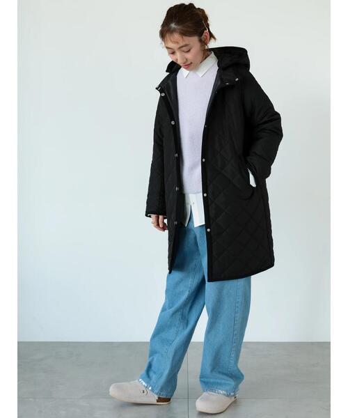 Lugnoncure（ルノンキュール）の「フード取外しキルトロングコート（その他アウター・レディース・モカ/ネイビー/ブラック・M/L）」の5枚目の写真