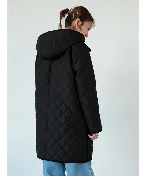 Lugnoncure（ルノンキュール）の「フード取外しキルトロングコート（その他アウター・レディース・モカ/ネイビー/ブラック・M/L）」の10枚目の写真