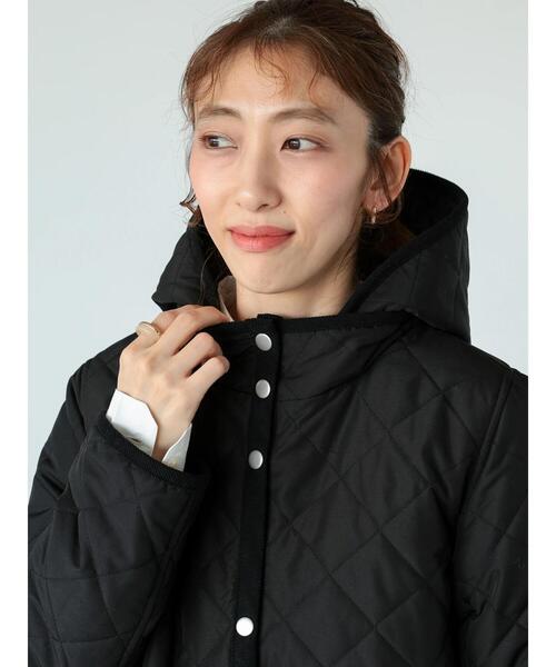 Lugnoncure（ルノンキュール）の「フード取外しキルトロングコート（その他アウター・レディース・モカ/ネイビー/ブラック・M/L）」の11枚目の写真