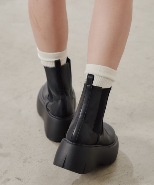 CIAOPANIC TYPY（チャオパニックティピー）の「厚底ソールサイドゴアブーツ（ブーツ・レディース・ブラック・22.5㎝/24.5cm/23.5cm）」の10枚目の写真