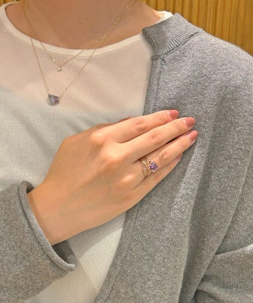 ete（エテ）の「[Winter/JUST MY TREAT] K10MPG クォーツ×フローライト