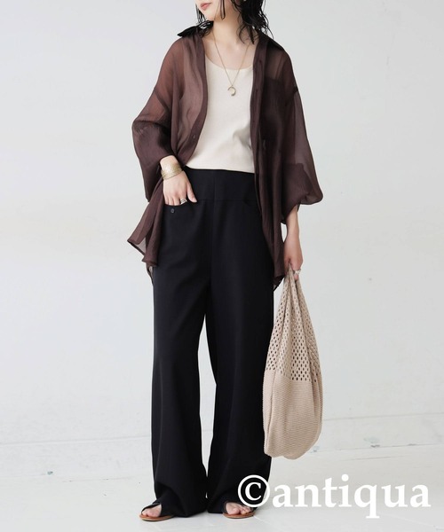 antiqua（アンティカ）の「ニットバッグ（トートバッグ・レディース・ブラック/ベージュ・FREE）」の8枚目の写真