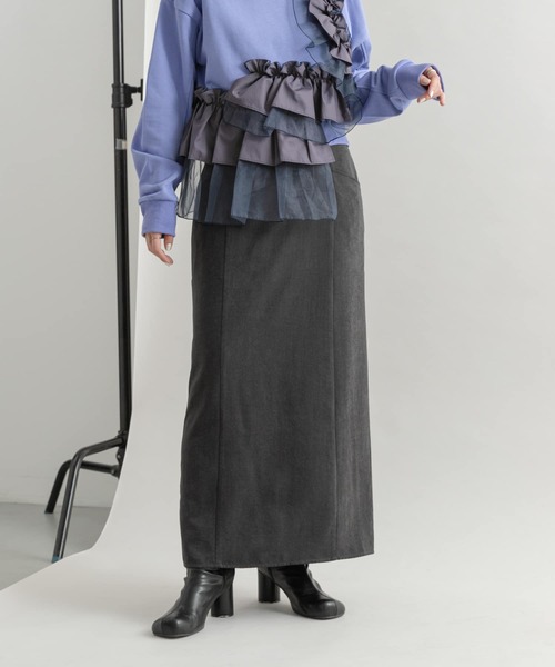 【セール】ウエストオープンIラインスカート（スカート）｜KBF（ケイビーエフ）