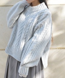 axes femme | ベロアモールニットプルオーバー(ニット/セーター)