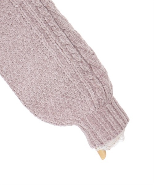 axes femme（アクシーズファム）の「ベロアモールニットプルオーバー（ニット/セーター・レディース・ピンク/ミント/グレイッシュベージュ/キナリ/サックスブルー・FREE）」の18枚目の写真