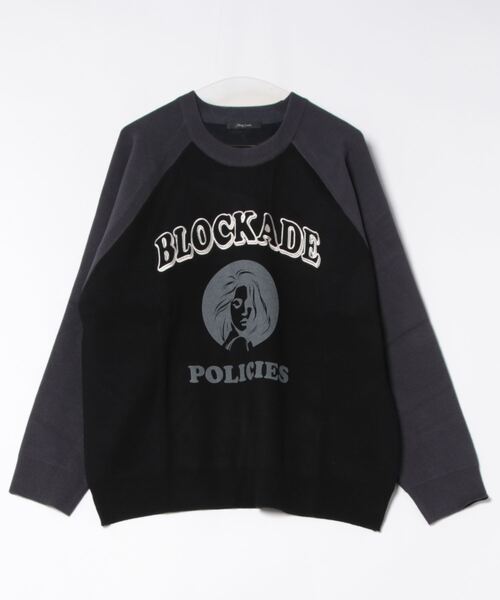 Bling Leads（ブリングリーズ）の「《Bling Leads》ラグランプリント刺繍クルー/N（Tシャツ/カットソー・メンズ・ブラック/アイボリー/ブラウン/チャコールグレー・FREE）」の11枚目の写真