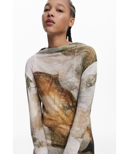 セール30%off デシグアル Desigual ワンピース レディース カーキ2024秋冬 M/L セール SALE 30%OFF Desigual デシグアル レディース