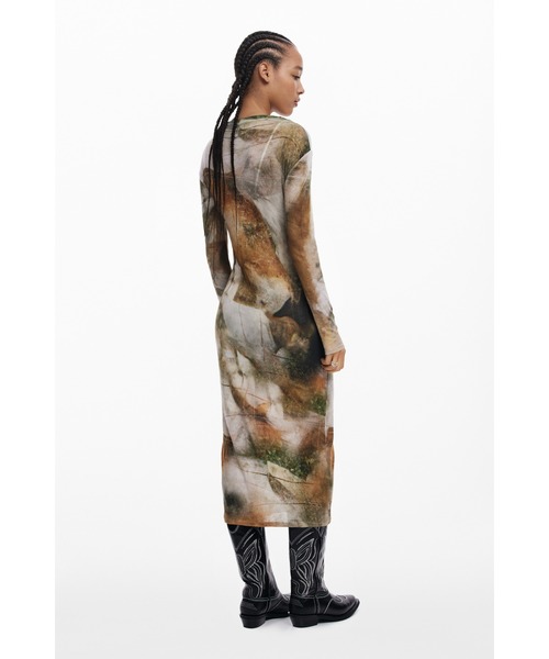 Desigual（デシグアル）の「VESTHORSE ワンピースロングスリーブ（ワンピース・レディース・ブラウン・S/M/L/XL/XS）」の3枚目の写真