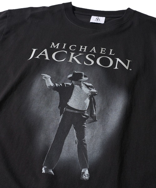 tシャツ 「MICHAEL JACKSON/マイケル・ジャクソン」 リラックスフィット フロントプリント クルーネックTシャツ レディース メンズ MICHAEL JACKSON/マイケル・ジャクソン】 リラックスフィット