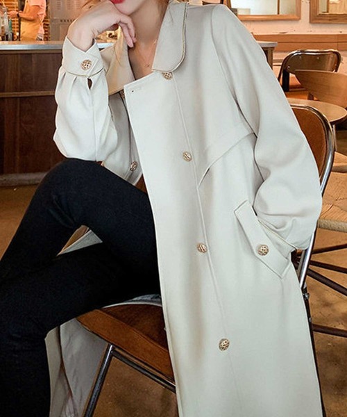 ステンカラービットベルト付コート（ステンカラーコート）｜CADBURY（キャドバリー）