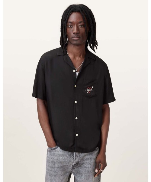 LOVERS EMBROIDERED RELAXED FIT SHIRT | LOVERS 刺繍 リラックス フィット シャツ（シャツ/ブラウス）｜ALLSAINTS（オールセインツ）