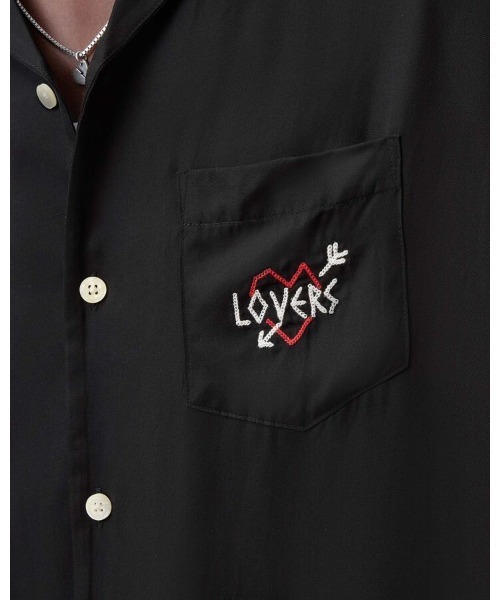 LOVERS EMBROIDERED RELAXED FIT SHIRT | LOVERS 刺繍 リラックス フィット シャツ（シャツ/ブラウス）｜ALLSAINTS（オールセインツ）
