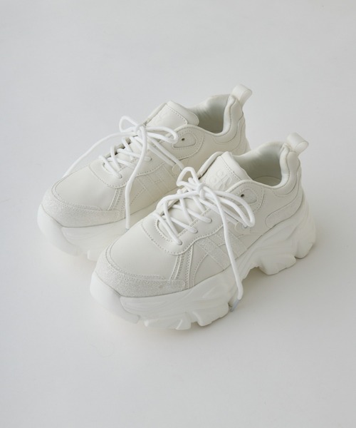 OLIVE des OLIVE(オリーブデオリーブ)の「オーガンリボン付き厚底スニーカー(その他シューズ・レディース・ホワイト/ブラック/サックスブルー・SMALL/MEDIUM/LARGE)」の17枚目の写真