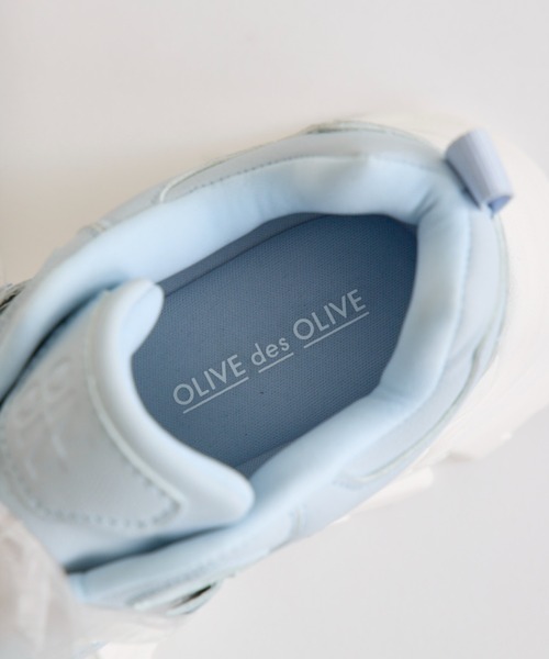 OLIVE des OLIVE(オリーブデオリーブ)の「オーガンリボン付き厚底スニーカー(その他シューズ・レディース・ホワイト/ブラック/サックスブルー・SMALL/MEDIUM/LARGE)」の15枚目の写真