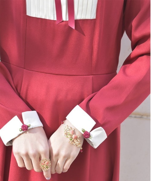 axes femme（アクシーズファム）の「ストロベリー刺繍ワンピース（ワンピース・レディース・ネイビー/レッド/クリーム・FREE）」の6枚目の写真