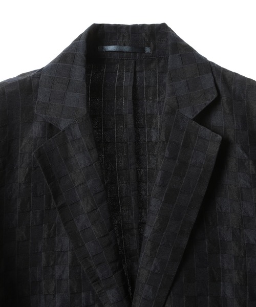 MEN'S BIGI(メンズビギ)の「市松柄ジャカードライトジャケット<ドライタッチ>(テーラードジャケット・メンズ・ホワイト/ネイビー・04/03/02/01)」の3枚目の写真