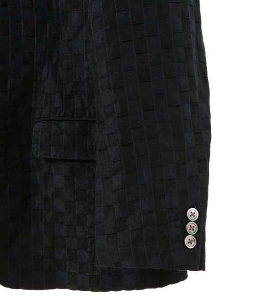 MEN'S BIGI(メンズビギ)の「市松柄ジャカードライトジャケット<ドライタッチ>(テーラードジャケット・メンズ・ホワイト/ネイビー・04/03/02/01)」の6枚目の写真