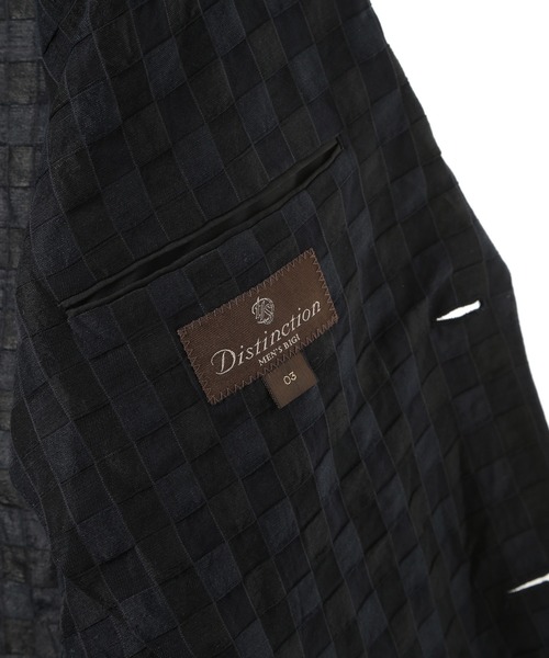 MEN'S BIGI(メンズビギ)の「市松柄ジャカードライトジャケット<ドライタッチ>(テーラードジャケット・メンズ・ホワイト/ネイビー・04/03/02/01)」の9枚目の写真