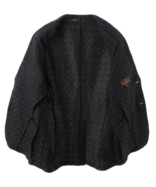 MEN'S BIGI(メンズビギ)の「市松柄ジャカードライトジャケット<ドライタッチ>(テーラードジャケット・メンズ・ホワイト/ネイビー・04/03/02/01)」の8枚目の写真
