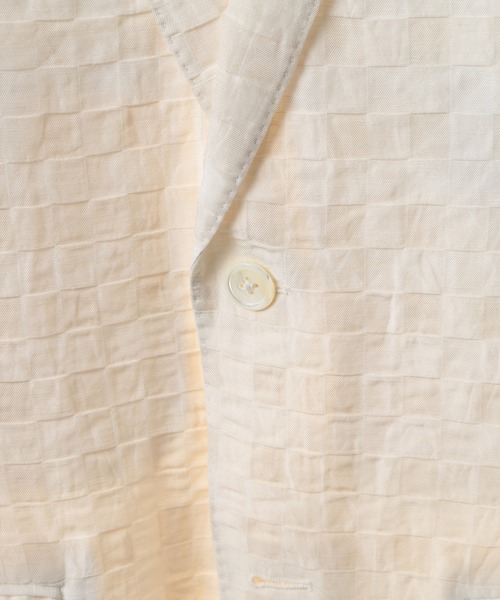 MEN'S BIGI(メンズビギ)の「市松柄ジャカードライトジャケット<ドライタッチ>(テーラードジャケット・メンズ・ホワイト/ネイビー・04/03/02/01)」の5枚目の写真