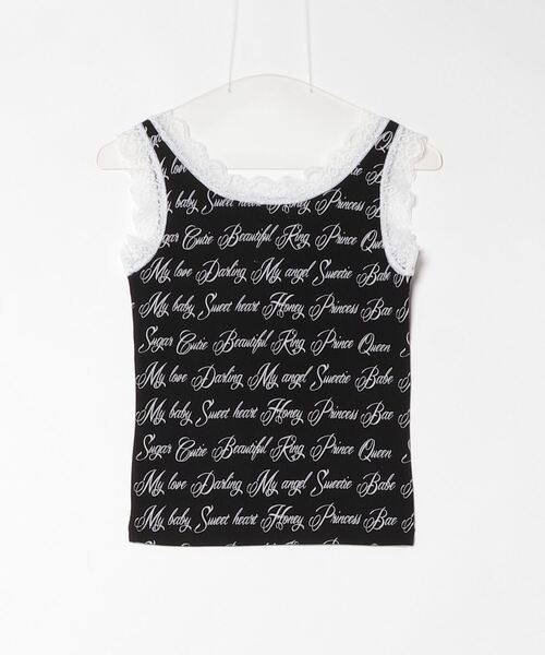 GALFY（ガルフィー）の「【GALFY/ガルフィー】ラブラブレースタンク（タンクトップ・レディース・ホワイト/スミクロ/ピンク・FREE）」の17枚目の写真