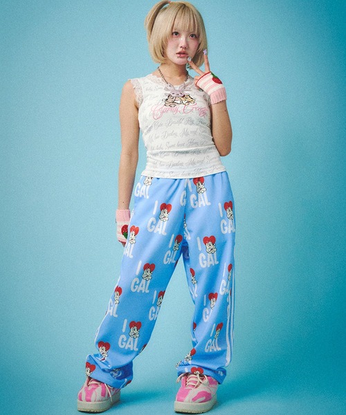 GALFY（ガルフィー）の「【GALFY/ガルフィー】ラブラブレースタンク（タンクトップ・レディース・ホワイト/スミクロ/ピンク・FREE）」の14枚目の写真