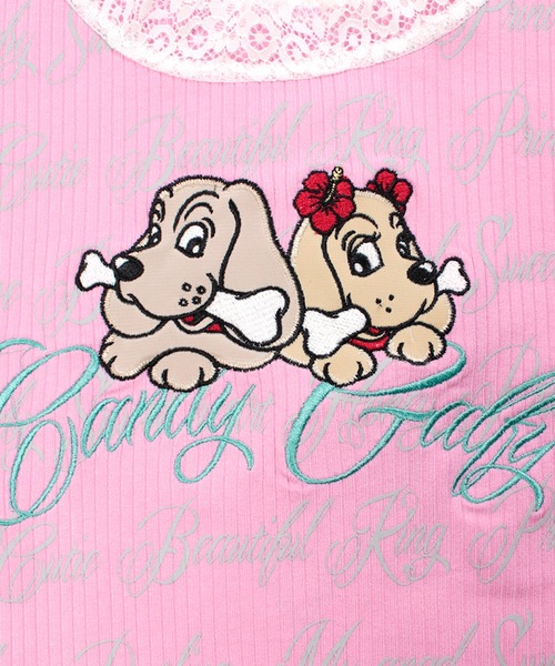 GALFY（ガルフィー）の「【GALFY/ガルフィー】ラブラブレースタンク（タンクトップ・レディース・ホワイト/スミクロ/ピンク・FREE）」の10枚目の写真