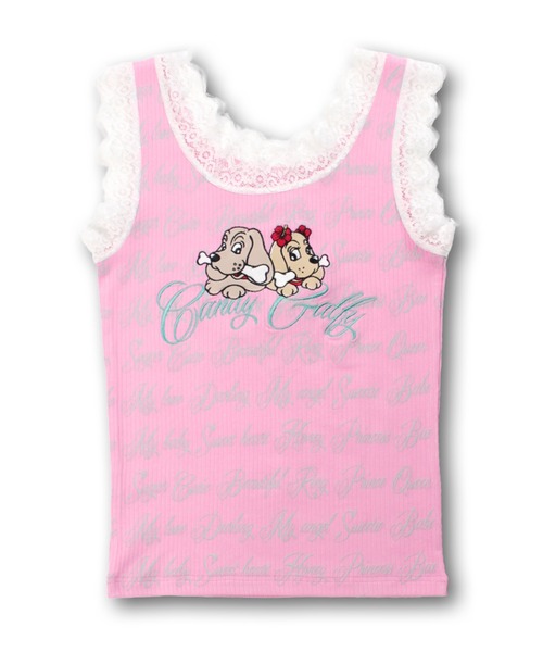 GALFY（ガルフィー）の「【GALFY/ガルフィー】ラブラブレースタンク（タンクトップ・レディース・ホワイト/スミクロ/ピンク・FREE）」の6枚目の写真