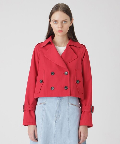 BLUE LABEL CRESTBRIDGE(ブルーレーベルクレストブリッジ)の「ショートトレンチコート(トレンチコート・レディース・ダークネイビー/グリーン/ベージュ/レッド・40/38/36)」の22枚目の写真