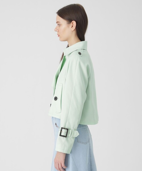 BLUE LABEL CRESTBRIDGE(ブルーレーベルクレストブリッジ)の「ショートトレンチコート(トレンチコート・レディース・ダークネイビー/グリーン/ベージュ/レッド・40/38/36)」の10枚目の写真