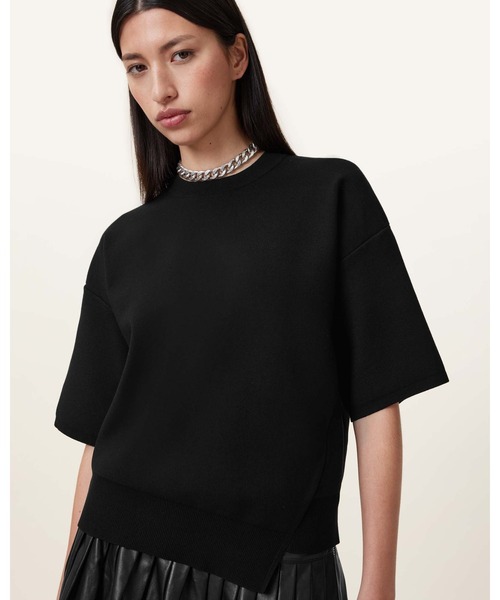 ALLSAINTS（オールセインツ）の「REMI KNITTED TEE | REMI ニット Tシャツ（ニット/セーター・レディース・ブラック・XS/S/M）」の3枚目の写真