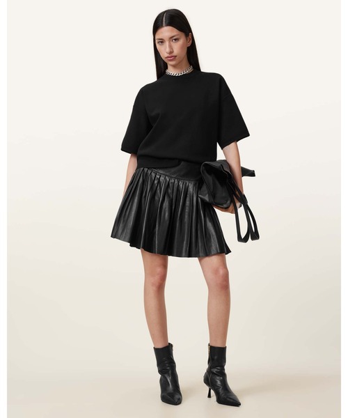 ALLSAINTS（オールセインツ）の「REMI KNITTED TEE | REMI ニット Tシャツ（ニット/セーター・レディース・ブラック・XS/S/M）」の4枚目の写真