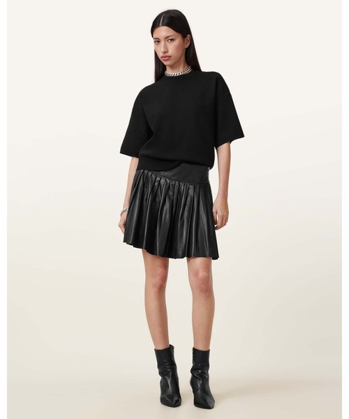 ALLSAINTS（オールセインツ）の「REMI KNITTED TEE | REMI ニット Tシャツ（ニット/セーター・レディース・ブラック・XS/S/M）」の5枚目の写真