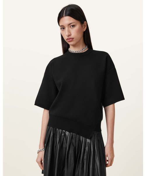ALLSAINTS（オールセインツ）の「REMI KNITTED TEE | REMI ニット Tシャツ（ニット/セーター・レディース・ブラック・XS/S/M）」の6枚目の写真
