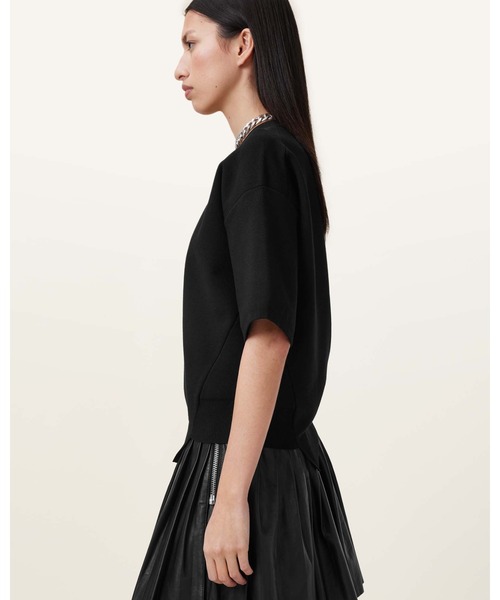 ALLSAINTS（オールセインツ）の「REMI KNITTED TEE | REMI ニット Tシャツ（ニット/セーター・レディース・ブラック・XS/S/M）」の7枚目の写真
