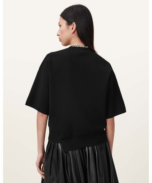 ALLSAINTS（オールセインツ）の「REMI KNITTED TEE | REMI ニット Tシャツ（ニット/セーター・レディース・ブラック・XS/S/M）」の8枚目の写真