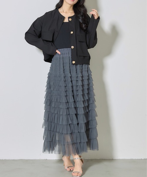 &. NOSTALGIA（アンドドットノスタルジア）の「【ZOZO限定】BIGポケットゴールドボタンジャケット（その他アウター・レディース・アイボリー/ブラック・M）」の18枚目の写真