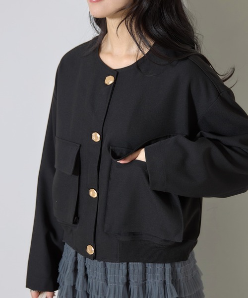 &. NOSTALGIA（アンドドットノスタルジア）の「【ZOZO限定】BIGポケットゴールドボタンジャケット（その他アウター・レディース・アイボリー/ブラック・M）」の19枚目の写真