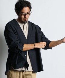 ECO FRIENDLY DYE SHIRT CARDIGAN：製品染め ニュアンスカラー シャツカーディガン