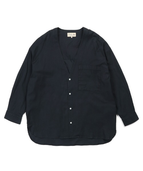 The DUFFER of ST.GEORGE(ザダファーオブセントジョージ)の「ECO FRIENDLY DYE SHIRT CARDIGAN:製品染め ニュアンスカラー シャツカーディガン(シャツ/ブラウス・メンズ・ネイビー/チャコールグレー/ダークグリーン・X-LARGE/LARGE/MEDIUM/SMALL)」の14枚目の写真