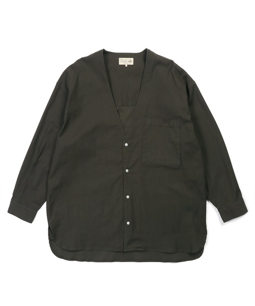 The DUFFER of ST.GEORGE(ザダファーオブセントジョージ)の「ECO FRIENDLY DYE SHIRT CARDIGAN:製品染め ニュアンスカラー シャツカーディガン(シャツ/ブラウス・メンズ・ネイビー/チャコールグレー/ダークグリーン・X-LARGE/LARGE/MEDIUM/SMALL)」の13枚目の写真
