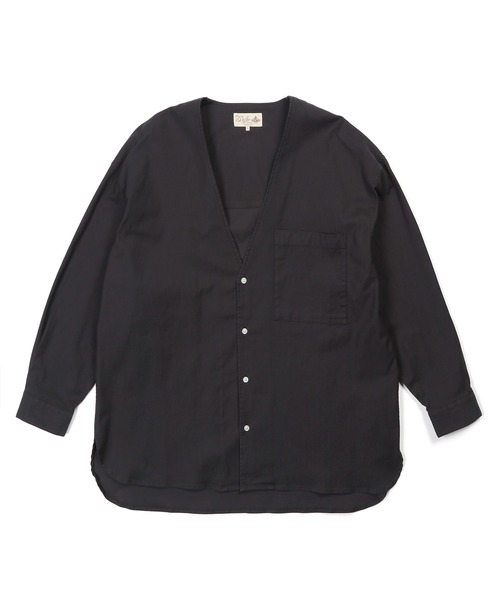 The DUFFER of ST.GEORGE(ザダファーオブセントジョージ)の「ECO FRIENDLY DYE SHIRT CARDIGAN:製品染め ニュアンスカラー シャツカーディガン(シャツ/ブラウス・メンズ・ネイビー/チャコールグレー/ダークグリーン・X-LARGE/LARGE/MEDIUM/SMALL)」の12枚目の写真