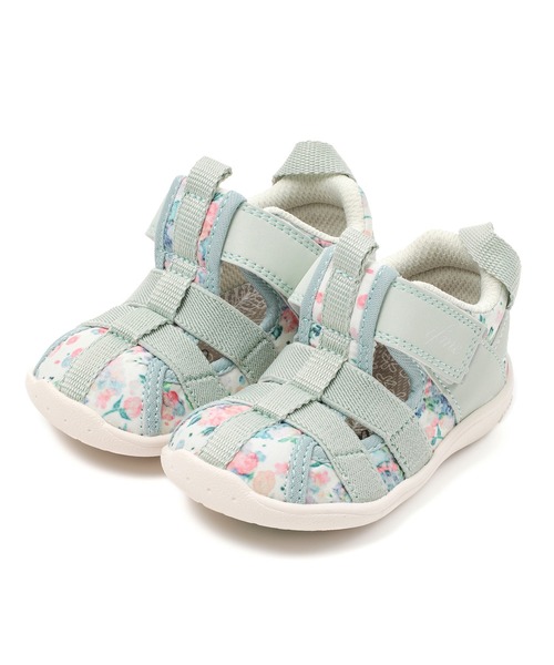 IFME（イフミー）の「BABY｜ifme CALIN 水彩花柄ウォーターシューズ（サンダル・キッズ・ピンク/グリーン/パープル・12.5cm/13.0cm/14.0cm/15.0cm/14.5cm/13.5cm/12.0cm）」の2枚目の写真