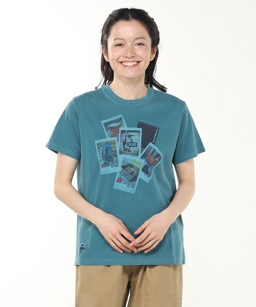 CHUMS(チャムス)の「CHUMS/チャムス かせきさいだぁ インスタントフォトTEE Instant Photo Tee(Tシャツ/カットソー・レディース・ブラック/ホワイト/グリーン・M/L/XL)」の14枚目の写真