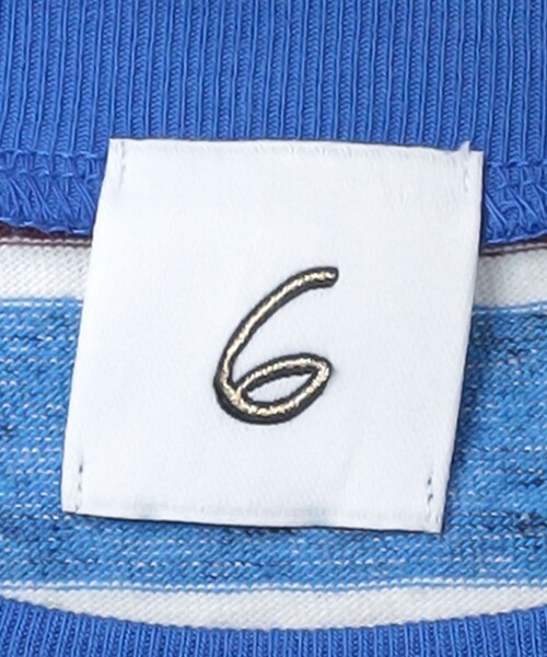 6（ロク）の「＜6(ROKU)＞コットン ボーダー ロングスリーブTシャツ