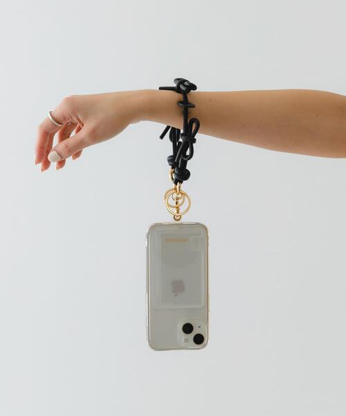 RODE SKO(ロデスコ)の「Hashibami レザーリボンスマホハンドストラップ(スマホケース/カバー・レディース・イエロー系その他/ブラック/レッド/ライトブルー/ブラウン・-)」の2枚目の写真