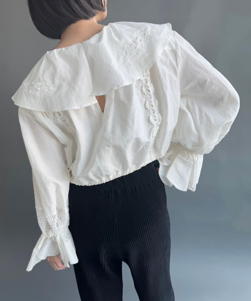 EDIT. FOR LULU(エディットフォールル)の「【DECO dequis 1985/デコ・デ・ピュイ】HEMP COTTON CROPPED SHIRTS(シャツ/ブラウス・レディース・ホワイト・FREE)」の4枚目の写真